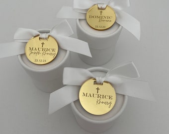 10 x Personalised Initial Bomboniere Favor Tags