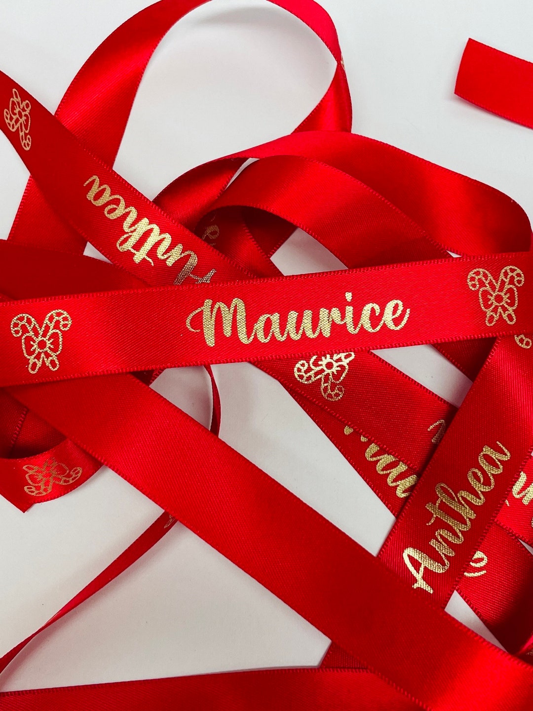 Personalised Red Christmas Custom Printed Personalised Double Sided ...