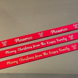 Personalised Red Christmas Custom Printed Personalised Double Sided ...