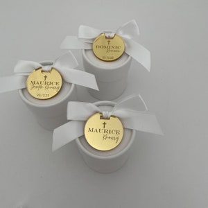 10 x Personalised Initial Bomboniere Favor Tags image 2