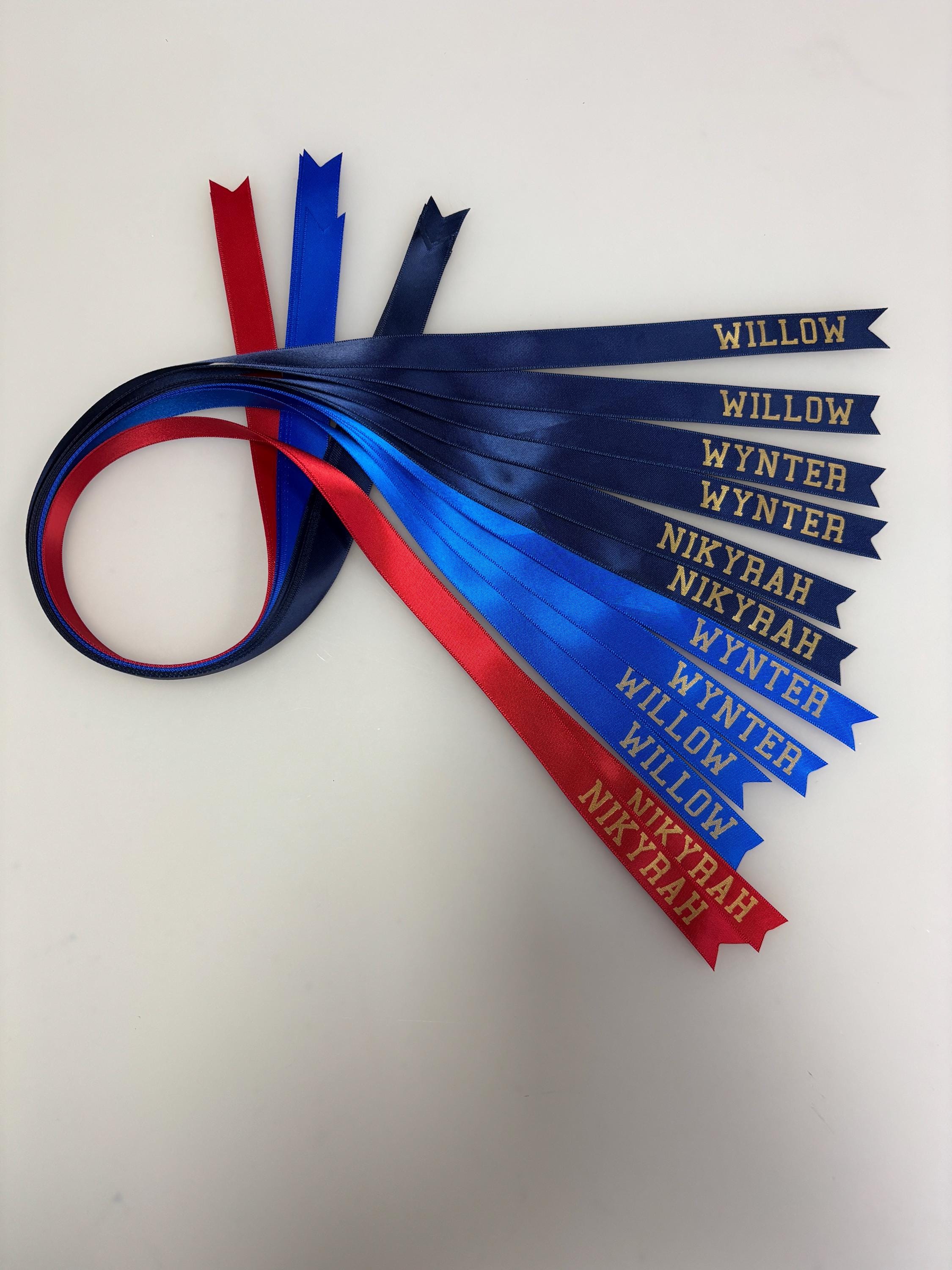 University Ribons 25mm Personalised Hair Ribbon in College Font Team Ribbons - Etsy Australia