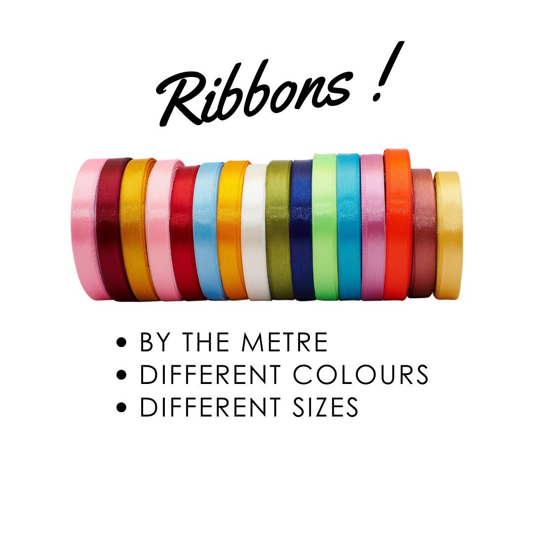 Taffeta Ribbon: Rainbow Stars - 16mm (per metre) Taffeta Ribbon: Rainbow Stars - 16mm (per metre)