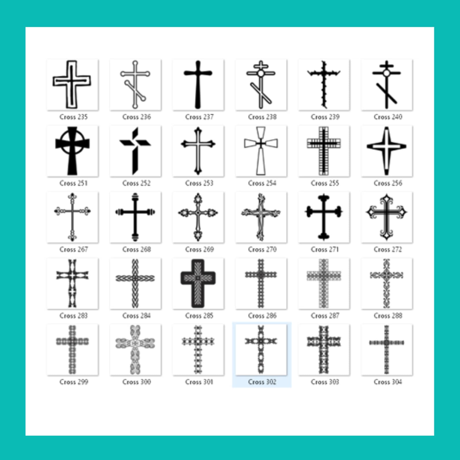 Vector File Crosses 300 Religious Crosses Digital File Cross Svg File | Cross Digital File ...