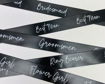 Wedding Series Custom Printed Personalised Double Sided Satin Ribbon For Any Occasion Per Metre