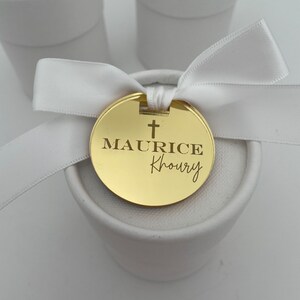 10 x Personalised Initial Bomboniere Favor Tags image 4