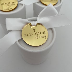 10 x Personalised Initial Bomboniere Favor Tags image 8