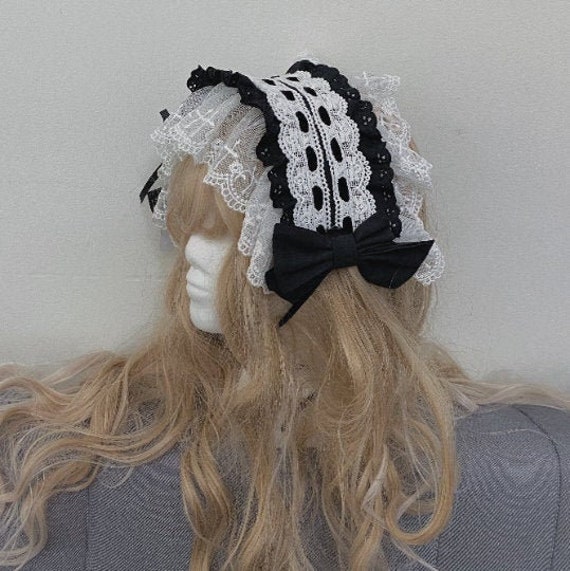 Lace-up Ribbon Doll Headdress by Angelic Pretty