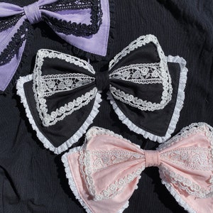 Oversized Rose Lolita Headbow - Gothic Hair Accessory