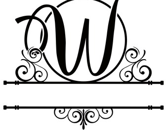 Download Split Letter W Svg Etsy