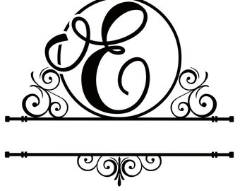 Download Split Monogram E Etsy