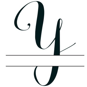 Letter Y Split Monogram | Digital File