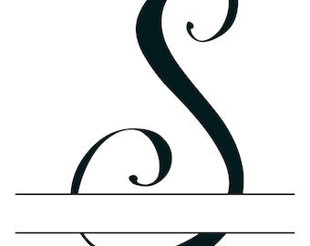 S Letter Split Monogram - Digital File With SVG and PNG File - Etsy