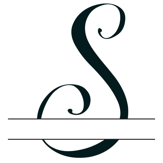 Letter S Split Monogram Digital File - Etsy
