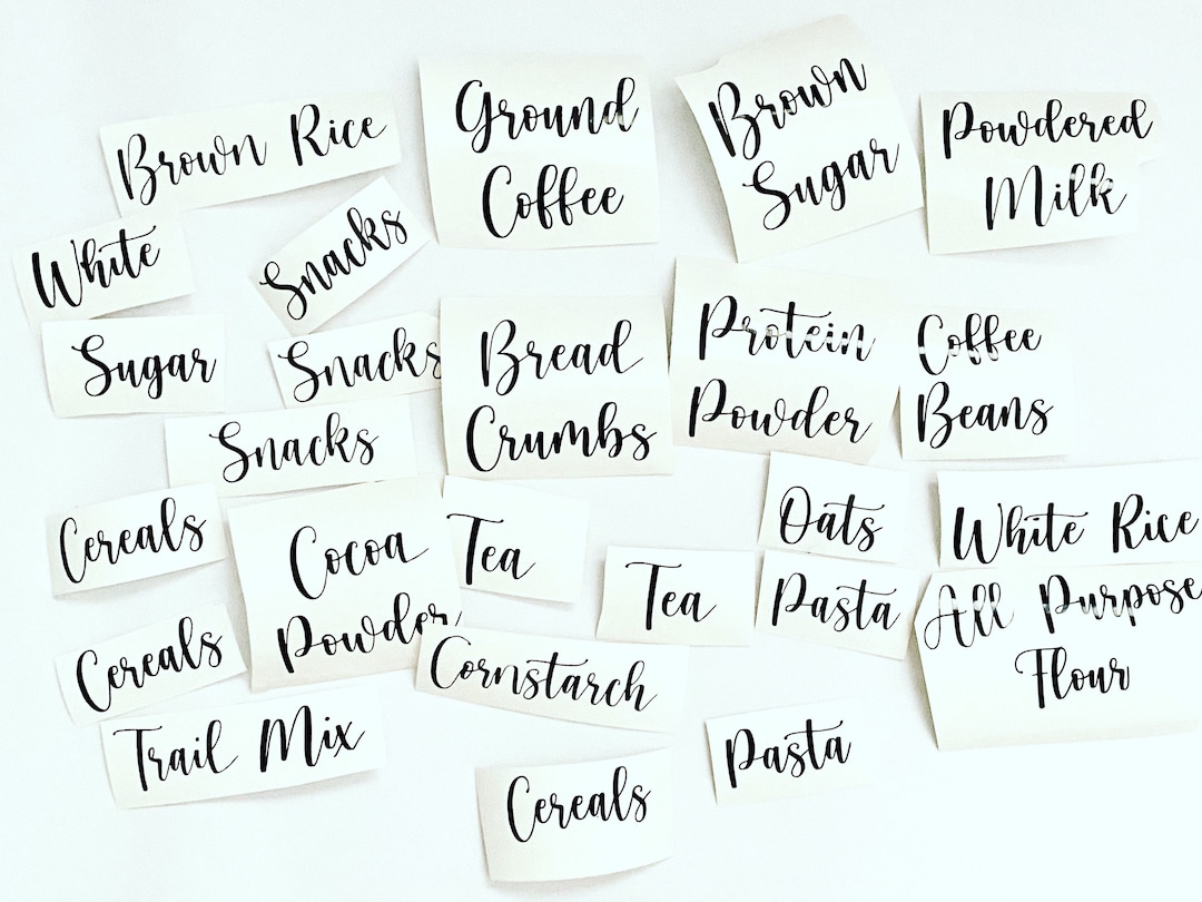 Custom Made Pantry Labels | Decals - Etsy