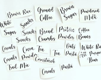 Custom Made Pantry Labels | Decals