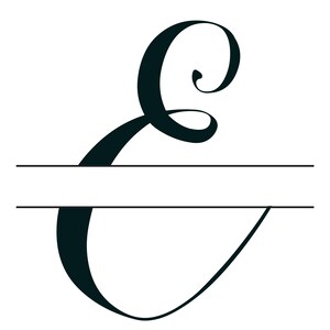 Letter E Split Monogram | Digital File