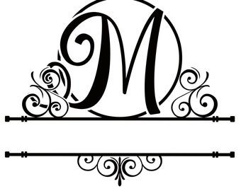 Letter M Split Monogram | Digital File