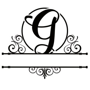 Letter G Split Monogram | Digital File