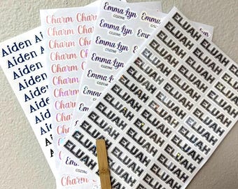 Personalized Name Stickers | Custom Label Stickers for Kids, School Supplies, Daycare, Office & Planner | Waterproof Sticker Sheets