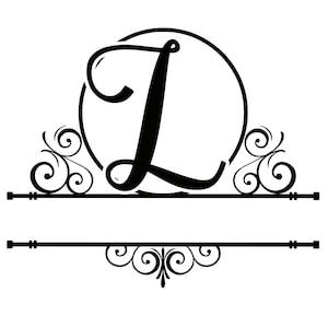 Carta L Split Monogram / Archivo Digital
