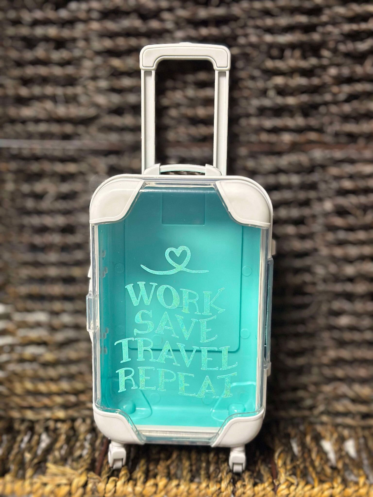 Work Save Travel Repeat Mini Luggage | Mini Suitcase/little