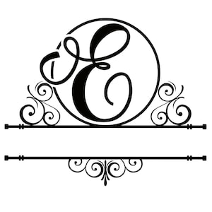 Carta E Split Monogram / Archivo Digital