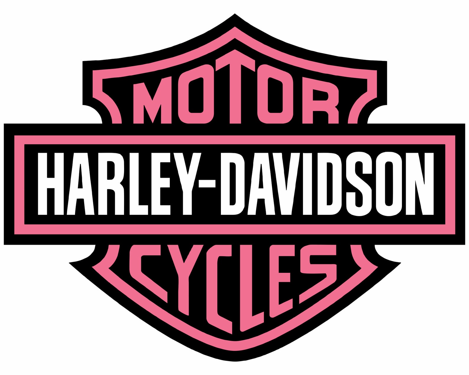 Pink Harley Davidson Bar and Shield Logo SVG Etsy