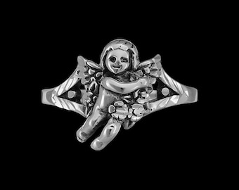 Diamond Cut Little Angel Ring size 5