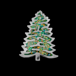 Christmas Tree Pendant • 925 Sterling Silver • Pine Tree Pendant • Festive Christmas Jewelry