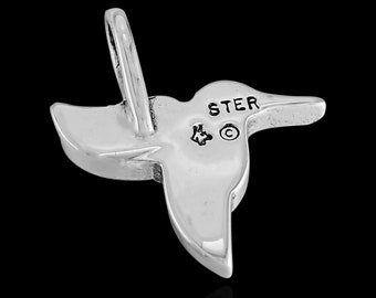 ハミングバードペンダント、925スターリングシルバー、ハミングバード