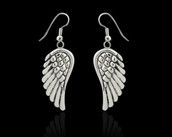 925 Sterling Silver Angel Earrings, Wings of an angel Earrings, Angel Wings Earrings, Wedding Earrings