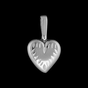 Heart Pendant, 925 Sterling Silver Pendant, Love Jewelry, Reversible Heart Pendant, Silver Heart, Diamond Heart Pendant