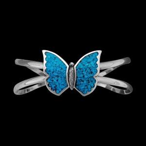 925 Sterling Silver cuff Bracelet, Butterfly Bracelet, Native American Handmade Jewelry, Butterfly Cuff, Navajo Butterfly Bracelet image 1