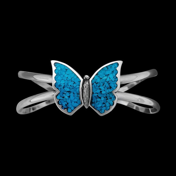 925 Sterling Silver cuff Bracelet, Butterfly Bracelet, Native American Handmade Jewelry, Butterfly Cuff, Navajo Butterfly Bracelet