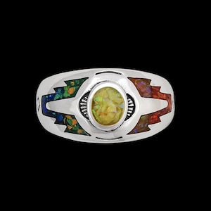 Rainbow Opal Ring • Pride Ring • LGBTQ Jewelry • 925 Sterling Silver • Love Wins Ring