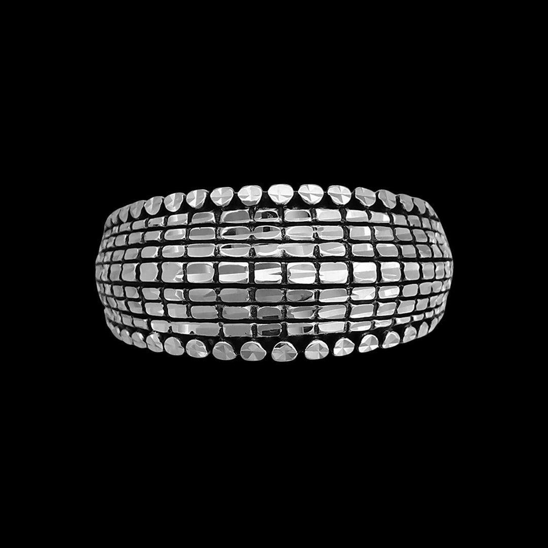 【完売間近】 TOWTOW.ARCHIVE Checker Board Ring Silver CZ Silver Checker Board Ring - Etsy