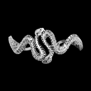 Rattlesnake Bracelet, Snake Bracelet, Serpent Bracelet, 925 Sterling Silver Cuff Bracelet, Navajo Handmade Bracelet
