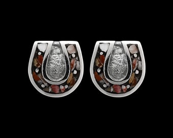 Orecchini a forma di ferro di cavallo in argento sterling 925 per donna