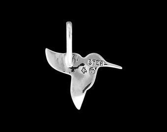 ハミングバードペンダント、925スターリングシルバー、ハミングバード