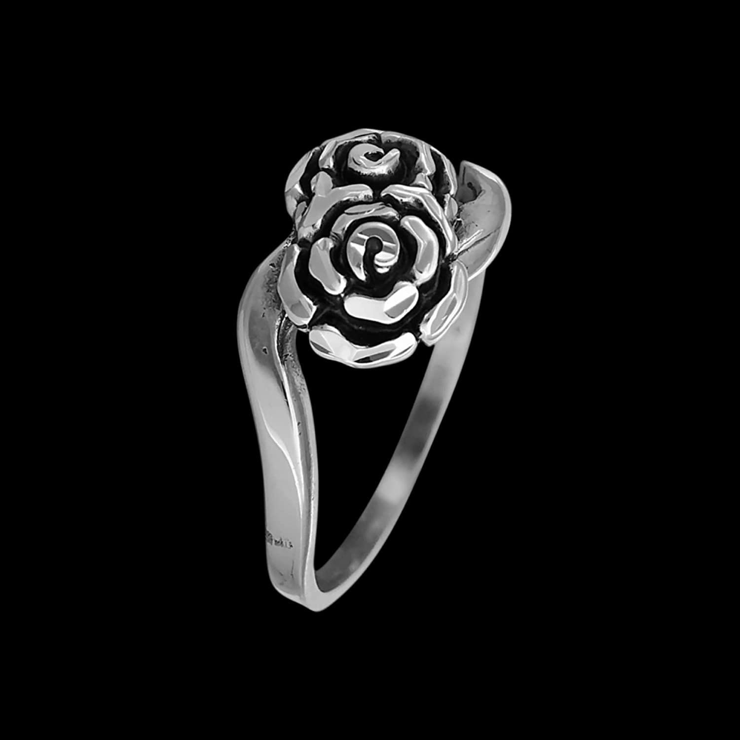 Two Roses Ring Rose Ring, Flower Ring, Navajo Ring, Native American Handmade Jewelry ...