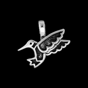 Hummingbird Pendant, 925 Sterling Silver, Hummingbird Charm