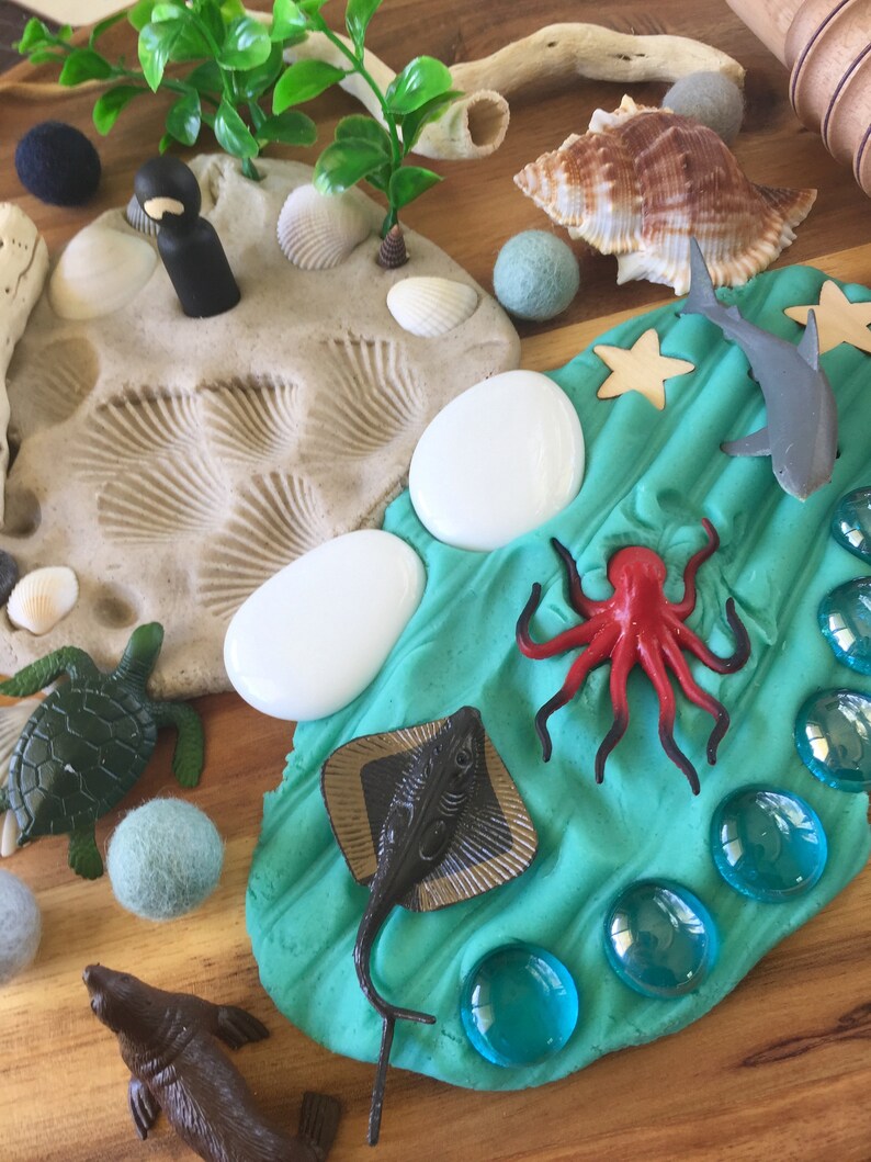 Ocean Play Dough Kit scented play dough small world loose Etsy
