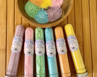 Rainbow Fizzy Dust Tubes: Sensory STEM Play, Fairy Potion