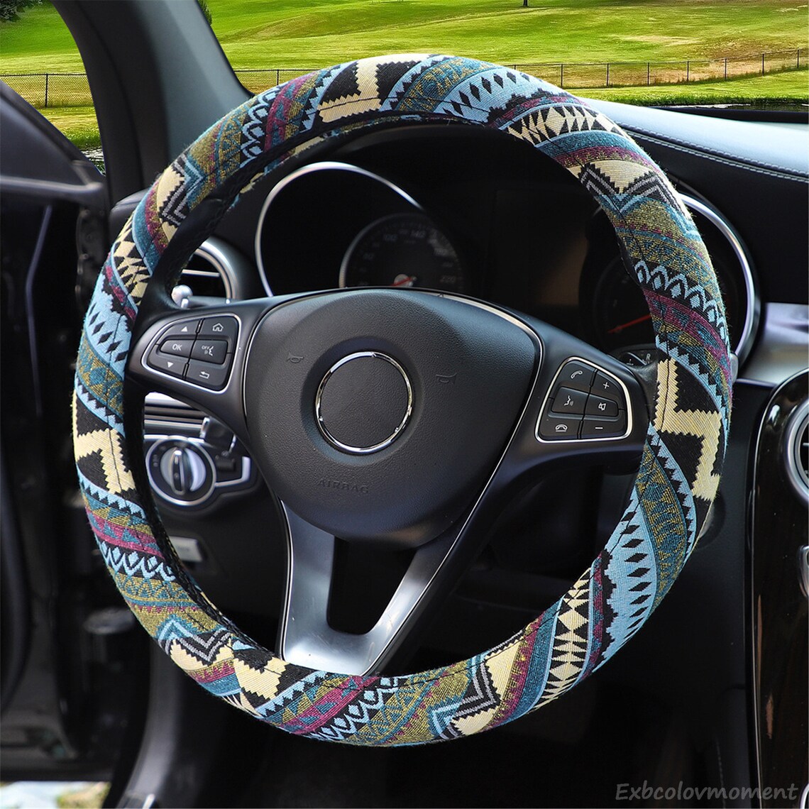 Boho Steering Wheel Cover Generic Steering Cover Leopard Etsy