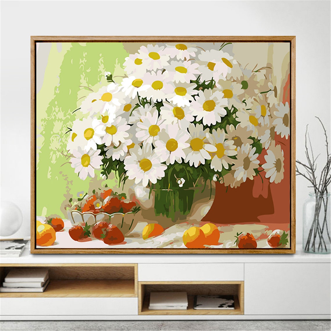 Daisy Paint by Number Kit Flowers Painting By Number Without Etsy