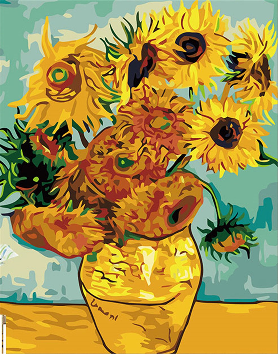 The Sunflower Paint by Number Kit Flowers Painting By Number Etsy