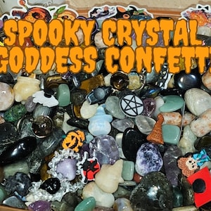 Spooky Crystal Goddess Confetti Halloween Crystal Confetti Scoops Spooky Crystal Carvings