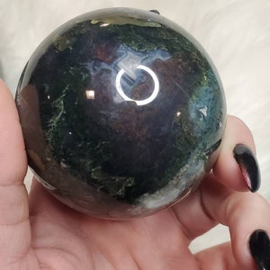 Amazing Moss Agate Spheres Red Blue And Purple Moss Agate Big | Etsy