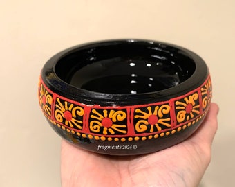 Cuenco de cemento hecho a mano pintado a mano