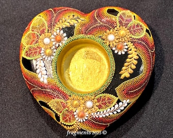 Portavelas de punto mandala para velas de té